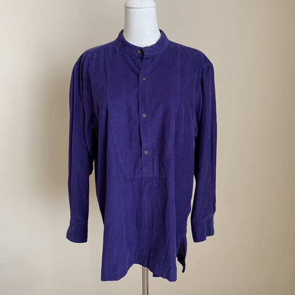 eskandar Tops - Eskandar Purple Cotton Corduroy Shirt Shirting Top Tunic Tincture sz 0 XS GOOP